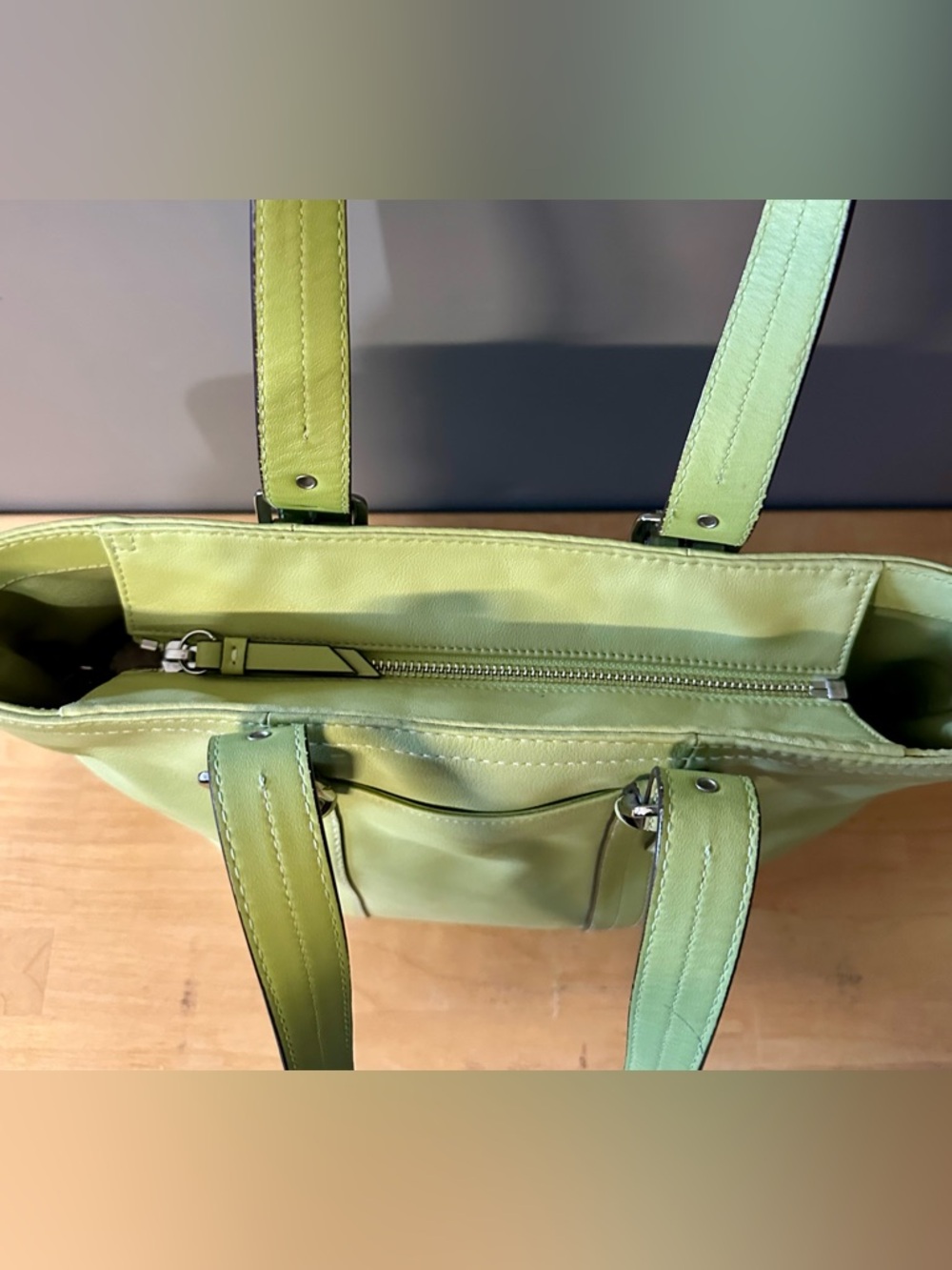 Coach Y2K  Lime Hampton Tote, F11201 - Picture 6 of 16